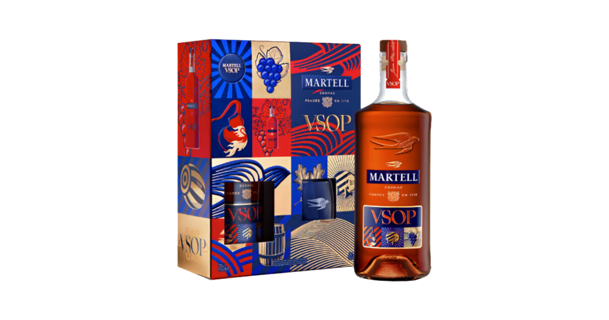 Martell VSOP Limited Edition 2024 Gift Set with 2 Tumbler Glasses