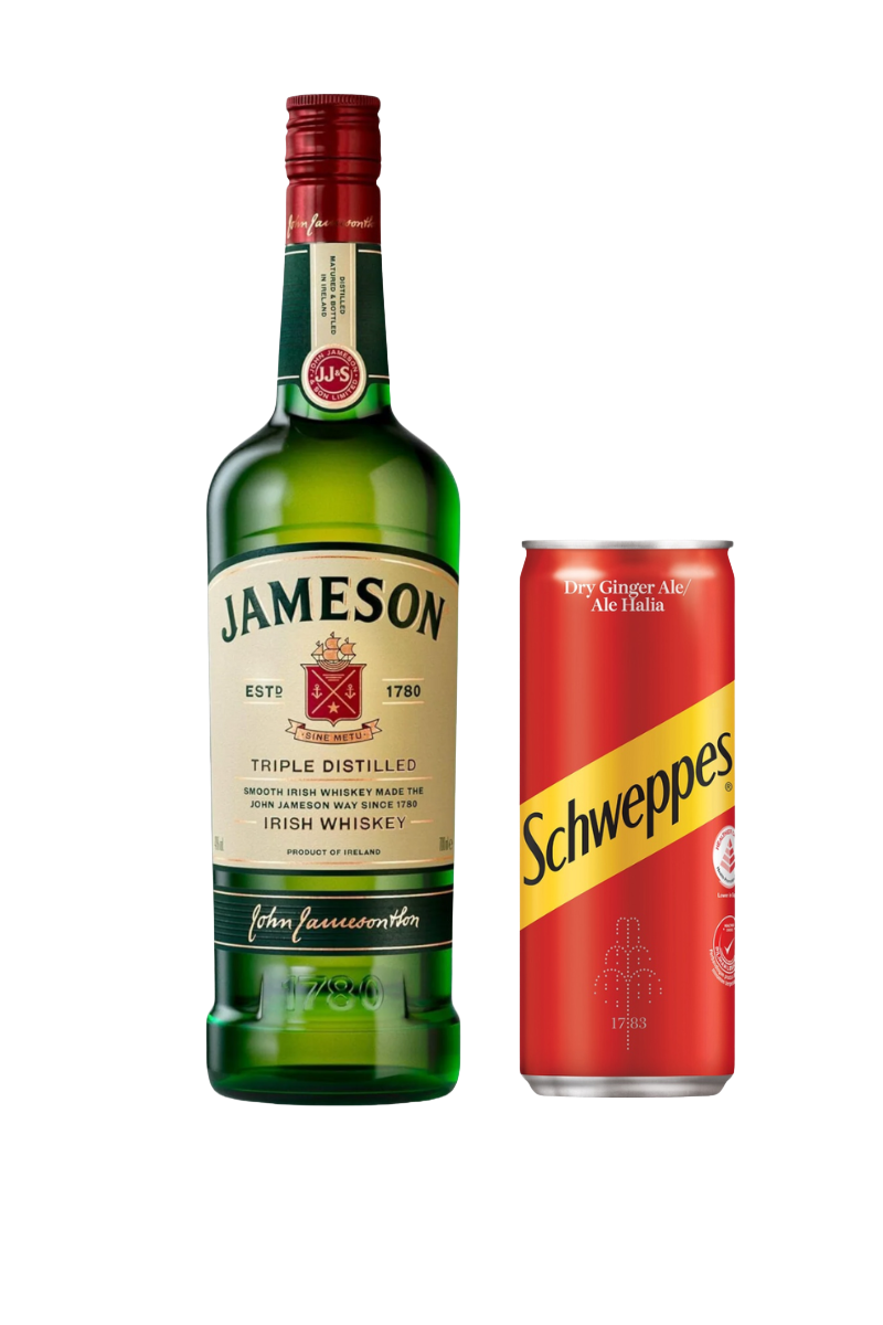 Jameson Ginger & Lime Bundle (Jameson Original Irish Whiskey + Schweppes Ginger Ale)